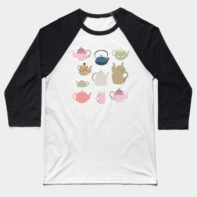 Cozy Tea Time Baseball T-Shirt by smoochugs